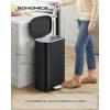 imageSONGMICS 20Gallon 75 L Trash Can Stainless Steel Kitchen Garbage Can Recycling or Waste Bin Soft Close StepOn Pedal Removable Inner Bucket Brown ULTB075MZ01Black