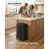 imageSONGMICS 20Gallon 75 L Trash Can Stainless Steel Kitchen Garbage Can Recycling or Waste Bin Soft Close StepOn Pedal Removable Inner Bucket Brown ULTB075MZ01Black