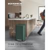 imageSONGMICS 20Gallon 75 L Trash Can Stainless Steel Kitchen Garbage Can Recycling or Waste Bin Soft Close StepOn Pedal Removable Inner Bucket Brown ULTB075MZ01Retro Green