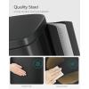 imageSONGMICS 20Gallon 75 L Trash Can Stainless Steel Kitchen Garbage Can Recycling or Waste Bin Soft Close StepOn Pedal Removable Inner Bucket Brown ULTB075MZ01Black