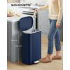 imageSONGMICS 20Gallon 75 L Trash Can Stainless Steel Kitchen Garbage Can Recycling or Waste Bin Soft Close StepOn Pedal Removable Inner Bucket Brown ULTB075MZ01Midnight Blue