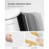 imageSONGMICS 20Gallon 75 L Trash Can Stainless Steel Kitchen Garbage Can Recycling or Waste Bin Soft Close StepOn Pedal Removable Inner Bucket Brown ULTB075MZ01White