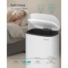 imageSONGMICS 20Gallon 75 L Trash Can Stainless Steel Kitchen Garbage Can Recycling or Waste Bin Soft Close StepOn Pedal Removable Inner Bucket Brown ULTB075MZ01White