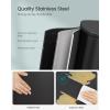 imageSONGMICS 20Gallon 75 L Trash Can Stainless Steel Kitchen Garbage Can Recycling or Waste Bin Soft Close StepOn Pedal Removable Inner Bucket Brown ULTB075MZ01Black