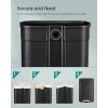 imageSONGMICS 20Gallon 75 L Trash Can Stainless Steel Kitchen Garbage Can Recycling or Waste Bin Soft Close StepOn Pedal Removable Inner Bucket Brown ULTB075MZ01Black