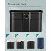 imageSONGMICS 20Gallon 75 L Trash Can Stainless Steel Kitchen Garbage Can Recycling or Waste Bin Soft Close StepOn Pedal Removable Inner Bucket Brown ULTB075MZ01Midnight Blue