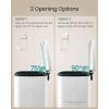 imageSONGMICS 20Gallon 75 L Trash Can Stainless Steel Kitchen Garbage Can Recycling or Waste Bin Soft Close StepOn Pedal Removable Inner Bucket Brown ULTB075MZ01White