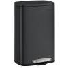 imageSONGMICS 20Gallon 75 L Trash Can Stainless Steel Kitchen Garbage Can Recycling or Waste Bin Soft Close StepOn Pedal Removable Inner Bucket Brown ULTB075MZ01Black