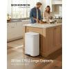 imageSONGMICS 20Gallon 75 L Trash Can Stainless Steel Kitchen Garbage Can Recycling or Waste Bin Soft Close StepOn Pedal Removable Inner Bucket Brown ULTB075MZ01White