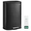 imageSONGMICS 20Gallon 75 L Trash Can Stainless Steel Kitchen Garbage Can Recycling or Waste Bin Soft Close StepOn Pedal Removable Inner Bucket Brown ULTB075MZ01Black