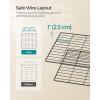 imageSONGMICS 36 Panels Pet Playpen Small Animal Playpen Rabbit Guinea Pig Cage Zip Ties Included Metal Wire ApartmentStyle TwoStory Pet Premium Villa for Bunnies PuppiesIndoor Use Black ULPI002B01Black