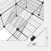 imageSONGMICS 36 Panels Pet Playpen Small Animal Playpen Rabbit Guinea Pig Cage Zip Ties Included Metal Wire ApartmentStyle TwoStory Pet Premium Villa for Bunnies PuppiesIndoor Use Black ULPI002B01Black