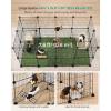 imageSONGMICS 36 Panels Pet Playpen Small Animal Playpen Rabbit Guinea Pig Cage Zip Ties Included Metal Wire ApartmentStyle TwoStory Pet Premium Villa for Bunnies PuppiesIndoor Use Black ULPI002B01Black