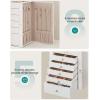 imageSONGMICS 6Layer Jewelry Box Organizer with 5 Drawers Jewelry Storage Case with Lock and Mirror Large Storage Capacity Gift for Loved Ones for Necklaces Watches Jelly Pink UJBC152SA02SWhite