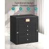 imageSONGMICS 6Layer Jewelry Box Organizer with 5 Drawers Jewelry Storage Case with Lock and Mirror Large Storage Capacity Gift for Loved Ones for Necklaces Watches Jelly Pink UJBC152SA02SInk Black