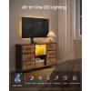imageSONGMICS BELLAH Collection  TV Stand for TVs Up to 55 Inches Dresser for Bedroom Living Room Chest of Drawers Steel 6 Drawers and 2 Shelves Modern Ink Black ULGS032B101SRustic Brown