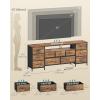 imageSONGMICS BELLAH Collection  TV Stand for TVs Up to 55 Inches Dresser for Bedroom Living Room Chest of Drawers Steel 6 Drawers and 2 Shelves Modern Ink Black ULGS032B101SRustic Brown