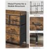 imageSONGMICS BELLAH Collection  TV Stand for TVs Up to 55 Inches Dresser for Bedroom Living Room Chest of Drawers Steel 6 Drawers and 2 Shelves Modern Ink Black ULGS032B101SRustic Brown  Black