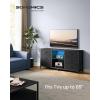 imageSONGMICS BELLAH Collection  TV Stand for TVs Up to 55 Inches Dresser for Bedroom Living Room Chest of Drawers Steel 6 Drawers and 2 Shelves Modern Ink Black ULGS032B101SInk Black