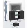 imageSONGMICS BELLAH Collection  TV Stand for TVs Up to 55 Inches Dresser for Bedroom Living Room Chest of Drawers Steel 6 Drawers and 2 Shelves Modern Ink Black ULGS032B101SInk Black