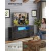 imageSONGMICS BELLAH Collection  TV Stand for TVs Up to 55 Inches Dresser for Bedroom Living Room Chest of Drawers Steel 6 Drawers and 2 Shelves Modern Ink Black ULGS032B101SInk Black