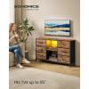imageSONGMICS BELLAH Collection  TV Stand for TVs Up to 55 Inches Dresser for Bedroom Living Room Chest of Drawers Steel 6 Drawers and 2 Shelves Modern Ink Black ULGS032B101SRustic Brown