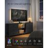 imageSONGMICS BELLAH Collection  TV Stand for TVs Up to 55 Inches Dresser for Bedroom Living Room Chest of Drawers Steel 6 Drawers and 2 Shelves Modern Ink Black ULGS032B101SInk Black