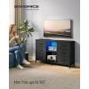 imageSONGMICS BELLAH Collection  TV Stand for TVs Up to 55 Inches Dresser for Bedroom Living Room Chest of Drawers Steel 6 Drawers and 2 Shelves Modern Ink Black ULGS032B101SInk Black