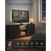 imageSONGMICS BELLAH Collection  TV Stand for TVs Up to 55 Inches Dresser for Bedroom Living Room Chest of Drawers Steel 6 Drawers and 2 Shelves Modern Ink Black ULGS032B101SInk Black