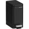 imageSONGMICS Bathroom Trash Can and Toilet Brush Set 13 Gallon Small Trash Bin with Lid Slim for Small Spaces Stainless Steel Garbage Can Soft Close Silver ULTB560E0501Black
