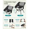 imageSONGMICS Camping Chair Lightweight Folding Beach Chair Adjustable Height Steel Frame Portable for Outdoor TravelBlack