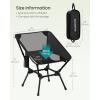 imageSONGMICS Camping Chair Lightweight Folding Beach Chair Adjustable Height Steel Frame Portable for Outdoor TravelBlack