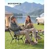 imageSONGMICS Camping Chair Lightweight Folding Beach Chair Adjustable Height Steel Frame Portable for Outdoor TravelBrown