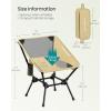 imageSONGMICS Camping Chair Lightweight Folding Beach Chair Adjustable Height Steel Frame Portable for Outdoor TravelBrown