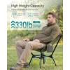 imageSONGMICS Camping Chair Lightweight Folding Beach Chair Adjustable Height Steel Frame Portable for Outdoor TravelGreen