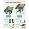 imageSONGMICS Camping Chair Lightweight Folding Beach Chair Adjustable Height Steel Frame Portable for Outdoor TravelGreen
