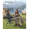imageSONGMICS Camping Chair Lightweight Folding Beach Chair Adjustable Height Steel Frame Portable for Outdoor TravelGreen