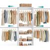 imageSONGMICS Closet System Customizable WalkIn Closet Organizer System with Adjustable Hanging Rods and Storage Shelves White Fits Spaces 496 ft URGR040WZ01S65102 FT