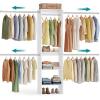 imageSONGMICS Closet System Customizable WalkIn Closet Organizer System with Adjustable Hanging Rods and Storage Shelves White Fits Spaces 496 ft URGR040WZ01S496 FT