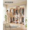 imageSONGMICS Closet System Customizable WalkIn Closet Organizer System with Adjustable Hanging Rods and Storage Shelves White Fits Spaces 496 ft URGR040WZ01S496 FT