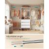 imageSONGMICS Closet System Customizable WalkIn Closet Organizer System with Adjustable Hanging Rods and Storage Shelves White Fits Spaces 496 ft URGR040WZ01S65102 FT