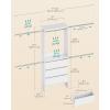 imageSONGMICS Closet System Customizable WalkIn Closet Organizer System with Adjustable Hanging Rods and Storage Shelves White Fits Spaces 496 ft URGR040WZ01S65102 FT