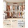 imageSONGMICS Closet System Customizable WalkIn Closet Organizer System with Adjustable Hanging Rods and Storage Shelves White Fits Spaces 496 ft URGR040WZ01S496 FT