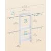 imageSONGMICS Closet System Customizable WalkIn Closet Organizer System with Adjustable Hanging Rods and Storage Shelves White Fits Spaces 496 ft URGR040WZ01S65102 FT