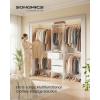 imageSONGMICS Closet System Customizable WalkIn Closet Organizer System with Adjustable Hanging Rods and Storage Shelves White Fits Spaces 496 ft URGR040WZ01S496 FT