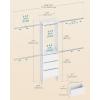 imageSONGMICS Closet System Customizable WalkIn Closet Organizer System with Adjustable Hanging Rods and Storage Shelves White Fits Spaces 496 ft URGR040WZ01S496 FT