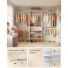 imageSONGMICS Closet System Customizable WalkIn Closet Organizer System with Adjustable Hanging Rods and Storage Shelves White Fits Spaces 496 ft URGR040WZ01S65102 FT