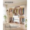 imageSONGMICS Closet System Customizable WalkIn Closet Organizer System with Adjustable Hanging Rods and Storage Shelves White Fits Spaces 496 ft URGR040WZ01S65102 FT