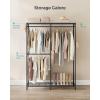 imageSONGMICS Clothes Rack Freestanding Wardrobe Closet Metal Clothing Racks HeavyDuty Garment Rack with Adjustable Shelves Hanging Rods Dividable 158 x 472 x 709 Inches Ink Black ULGR423B01Ink Black