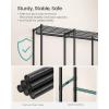 imageSONGMICS Clothes Rack Freestanding Wardrobe Closet Metal Clothing Racks HeavyDuty Garment Rack with Adjustable Shelves Hanging Rods Dividable 158 x 472 x 709 Inches Ink Black ULGR423B01Ink Black
